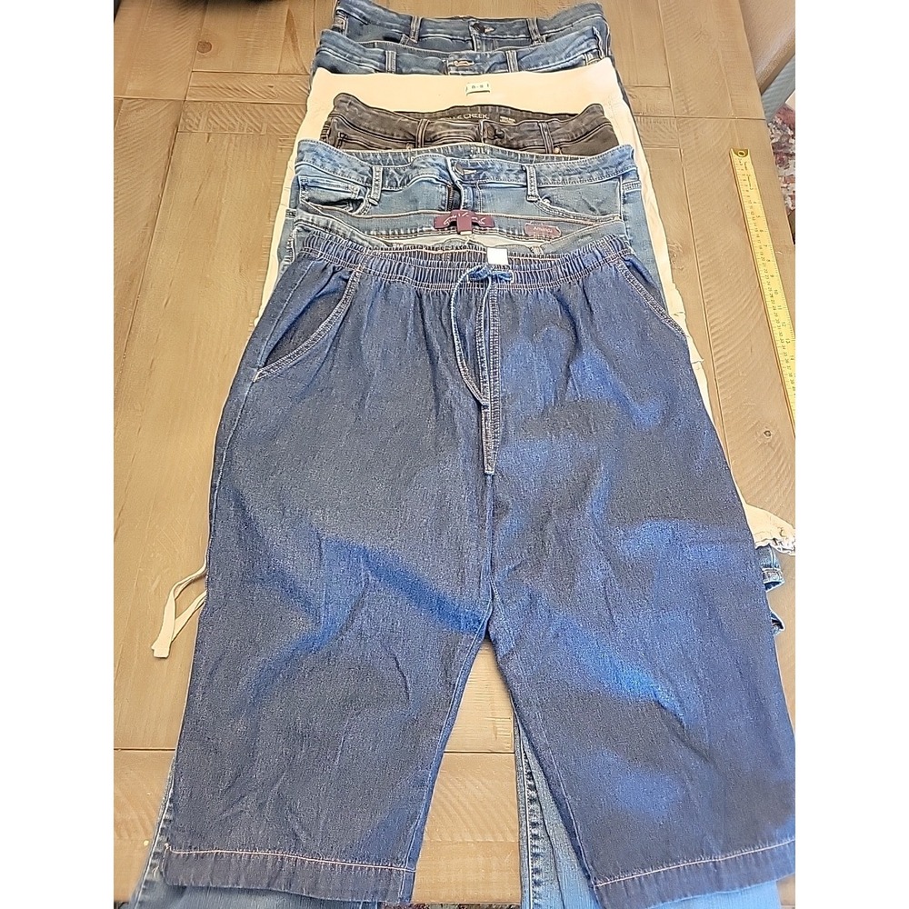 Bundle Lot Gloria American Eagle Falls Creek Womens Size 16 xl 2xl Jeans Capri 7